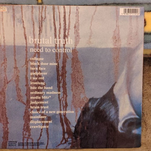 Brutal Truth Need to Control vinyl used, metal