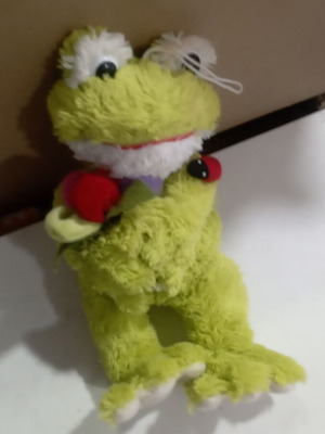 Plush frog used, height 27 cm