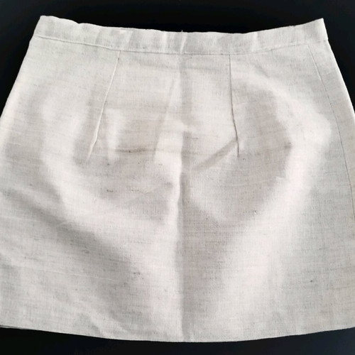Mini skirt white-beige handmade like new