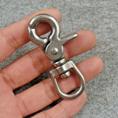 Lobster claw safety keychain new, silver