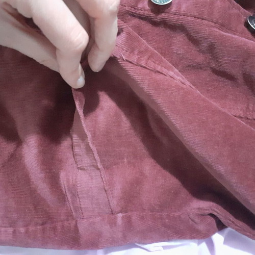 Bershka mini corduroy dress burgundy new with buttons and pockets