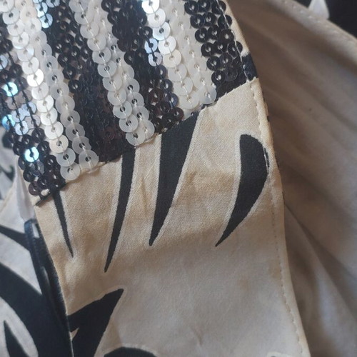 Lisa Campione summer dress like new, black and white embroidered