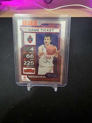 Κάρτα Panini EuroLeague Παπαλουκάς σαν καινούργιο, περιορισμένη 275