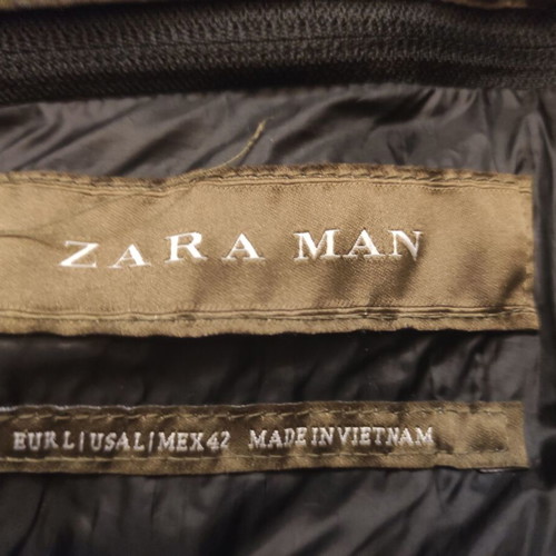Zara men's long puffer coat like new, size L, multicolor