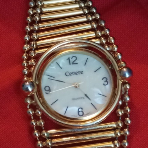 Cenere watch used, mother of pearl dial, vintage Japan quartz