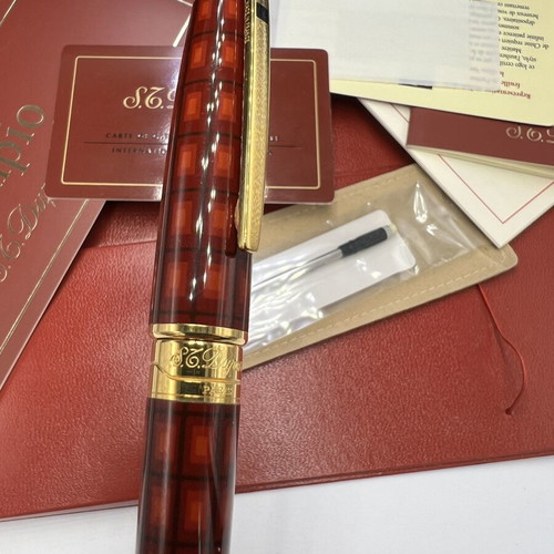 S.T. Dupont Vertigo Ballpoint Pen Olympio Series new with leather pouch