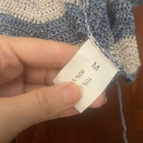 Bsb bolero knitted like new, gray and turquoise