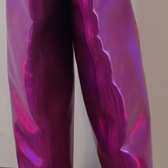 By Far Stevie 99 Knee High Boots New, Fuchsia Iridescent Size 41