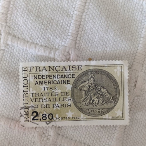 French stamp 1983 used, American Independence anniversary