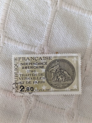 French stamp 1983 used, American Independence anniversary