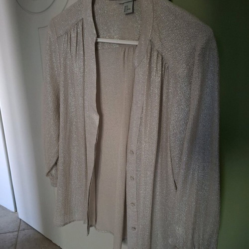 H&M Elegant Shimmer Shirt No 46 like new, champagne color