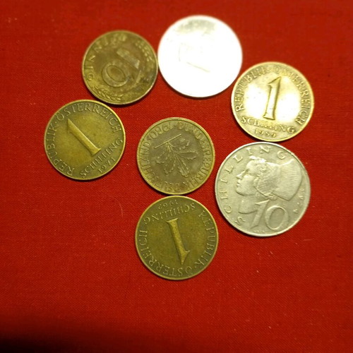 Austrian coins used, pack