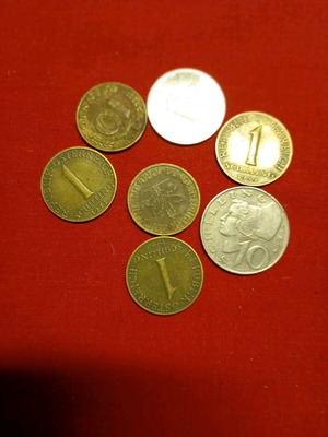 Austrian coins used, pack