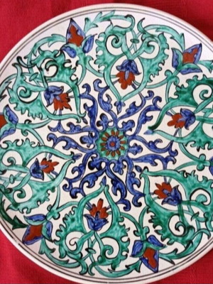 Ikaros Rhodes Plate 26 cm used with stamp and number