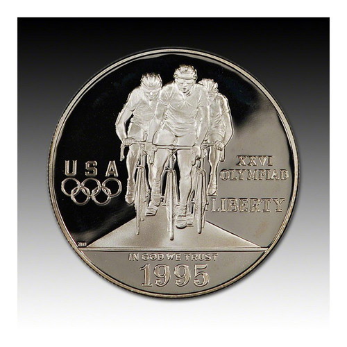 Νόμισμα 1995 Proof Silver Dollar Atlanta Olympics Cycling καινούργιο