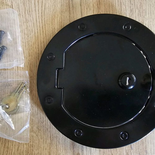 Jeep Wrangler JK fuel tank cover new Rugged Ridge 11229.03 black