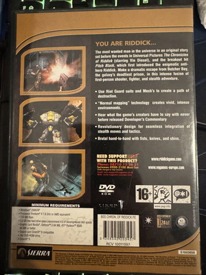 Riddick Escape From Butcher Bay PC game like new