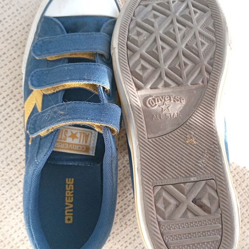 Converse παιδικά αθλητικά μεταχειρισμένα, μέγεθος 37, μπλε και κίτρινα