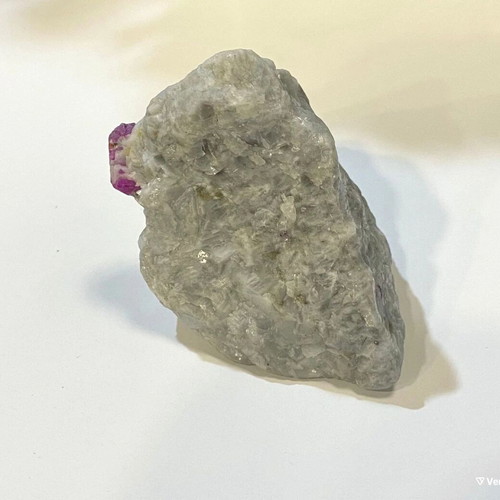 Natural rare raw ruby specimen in feldspar new