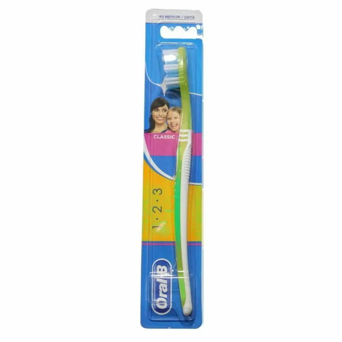 Oral-B 1-2-3 Classic green toothbrush new