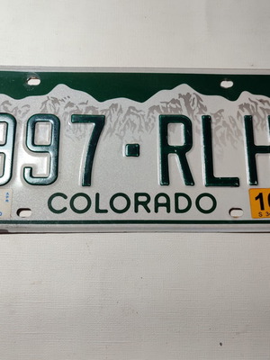 Licence plate USA Colorado used, good condition