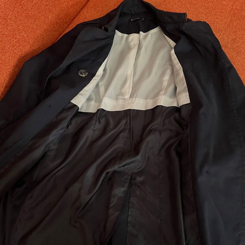 Stradivarius women's navy trench coat size S like new