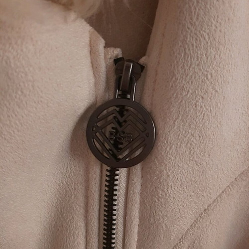 BSB women's vest used with fur, size Small, beige