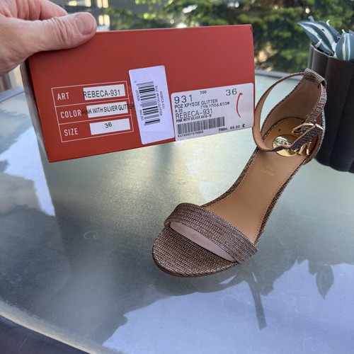 Exe women's sandals pink and gold like new, size 36