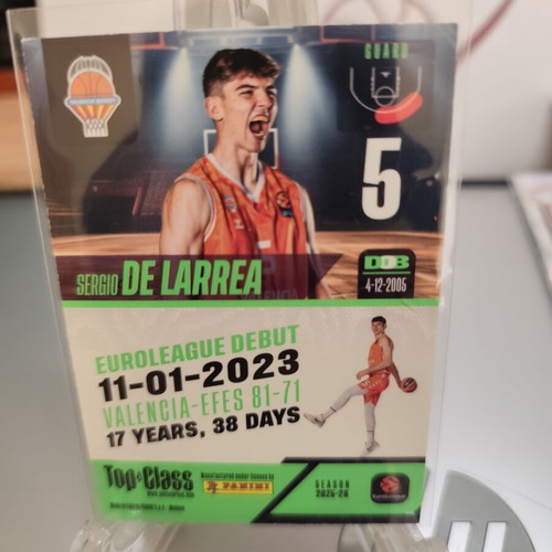Sergio De Larrea Valencia Panini Euroleague Future Star #259 2025-26 new