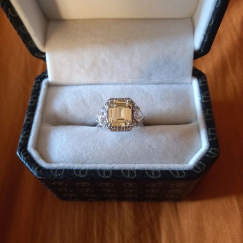Sterling Silver 925 Platinum Plated Ring Galerie Tsangarakis