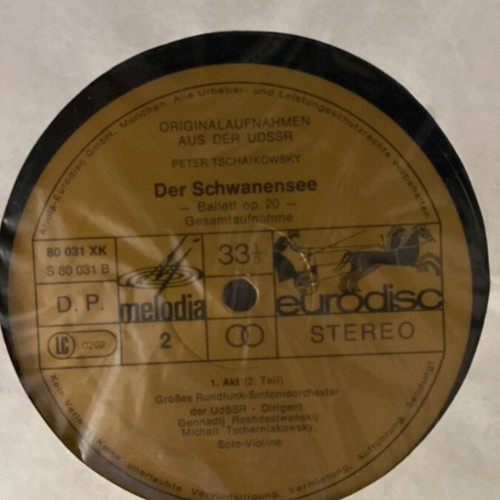 Tschaikovsky Der Schwanensee Ballett op. 20 3LP vinyl