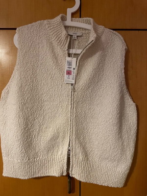 Marks & Spencer Plus Size Beige Vest XL new with double zipper