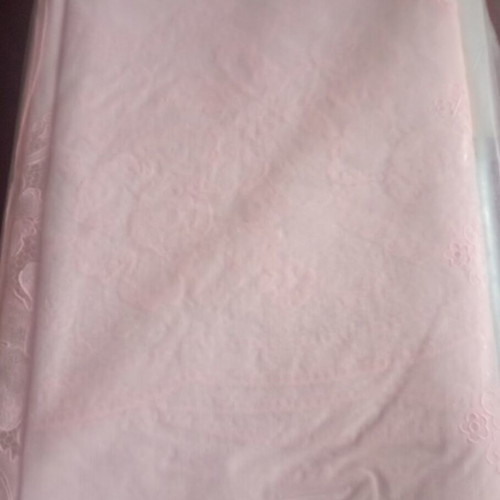 Pink tablecloth with lace new in packaging
