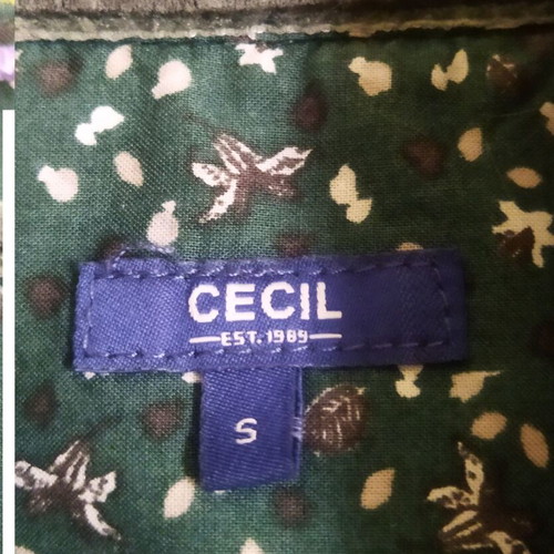 Cecil Checked Shirt Size S Like New, Green Yellow