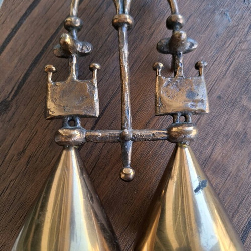Double brass bell used vintage likely work by Muharos Lajos