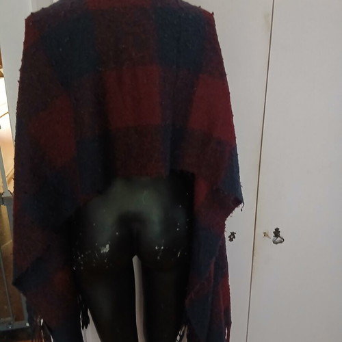 Pashmina wool scarf like new, beige and blue