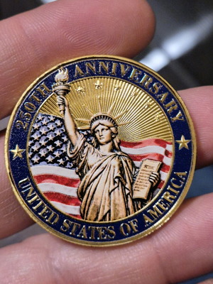 Bronze USA medal new, 250th anniversary of independence