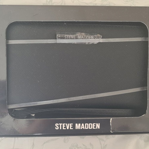 Steve Madden Wallet new, black and silver, women's