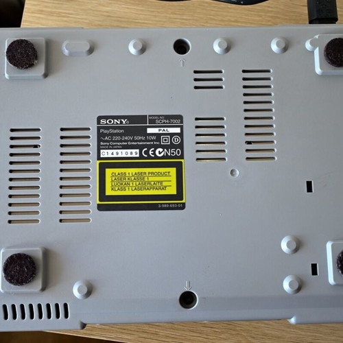Sony PlayStation 1 SCPH-7002 Fat console used with 2 controllers and memory card
