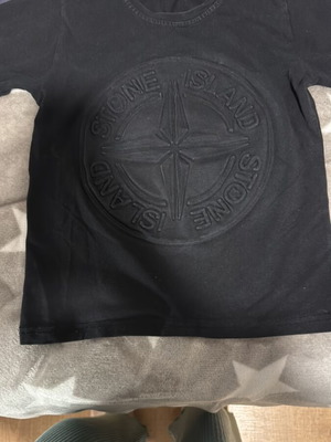 Stone Island T-shirt boy 5-6 years black, refurbished with washing wear