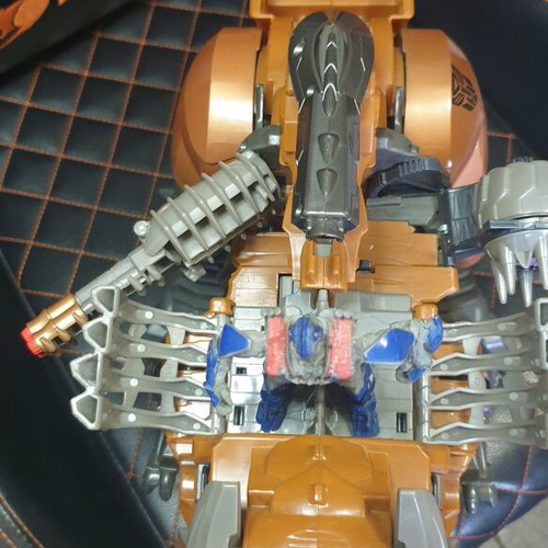 Grimlock Transformers movie figure 50cm used with Optimus mini figure