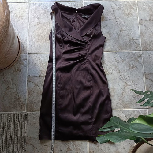 Ambiance formal dress, satin fabric, brown