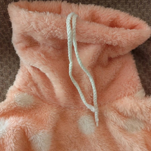 Fleece pajamas pink with bunny design like new, small