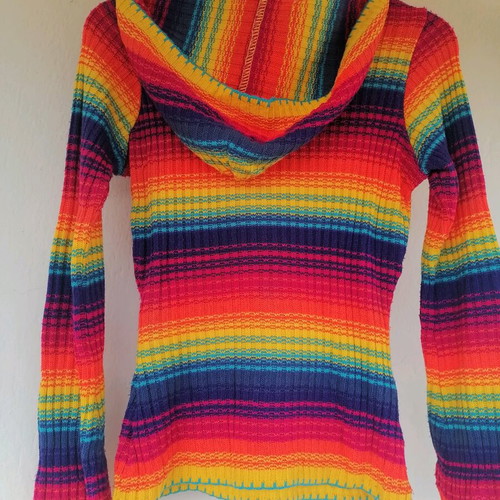 Women's jersey with hood like new, multicolor, size Small