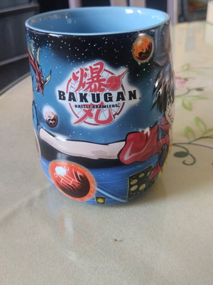Bakugan promotional ceramic mug like new with embossed design
