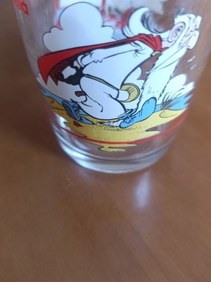 Nutella promotional glass with Asterix images
