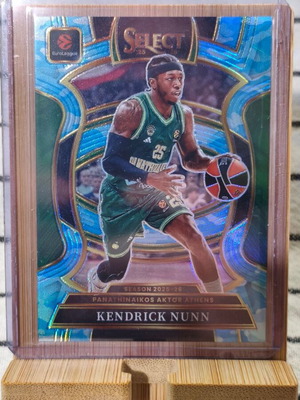 2025-26 Panini Select Euroleague Kendrick Nunn Blue Camo Prizm card near mint