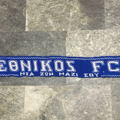 Vintage Ethnikos Piraeus 1980 scarf used