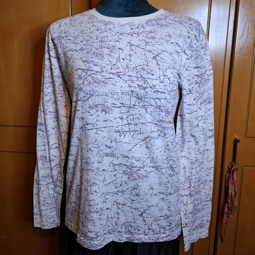 Blouse like new, white and purple, size S-M