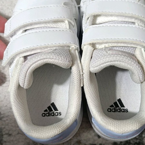 Adidas kids athletic shoes like new, leather with sticker